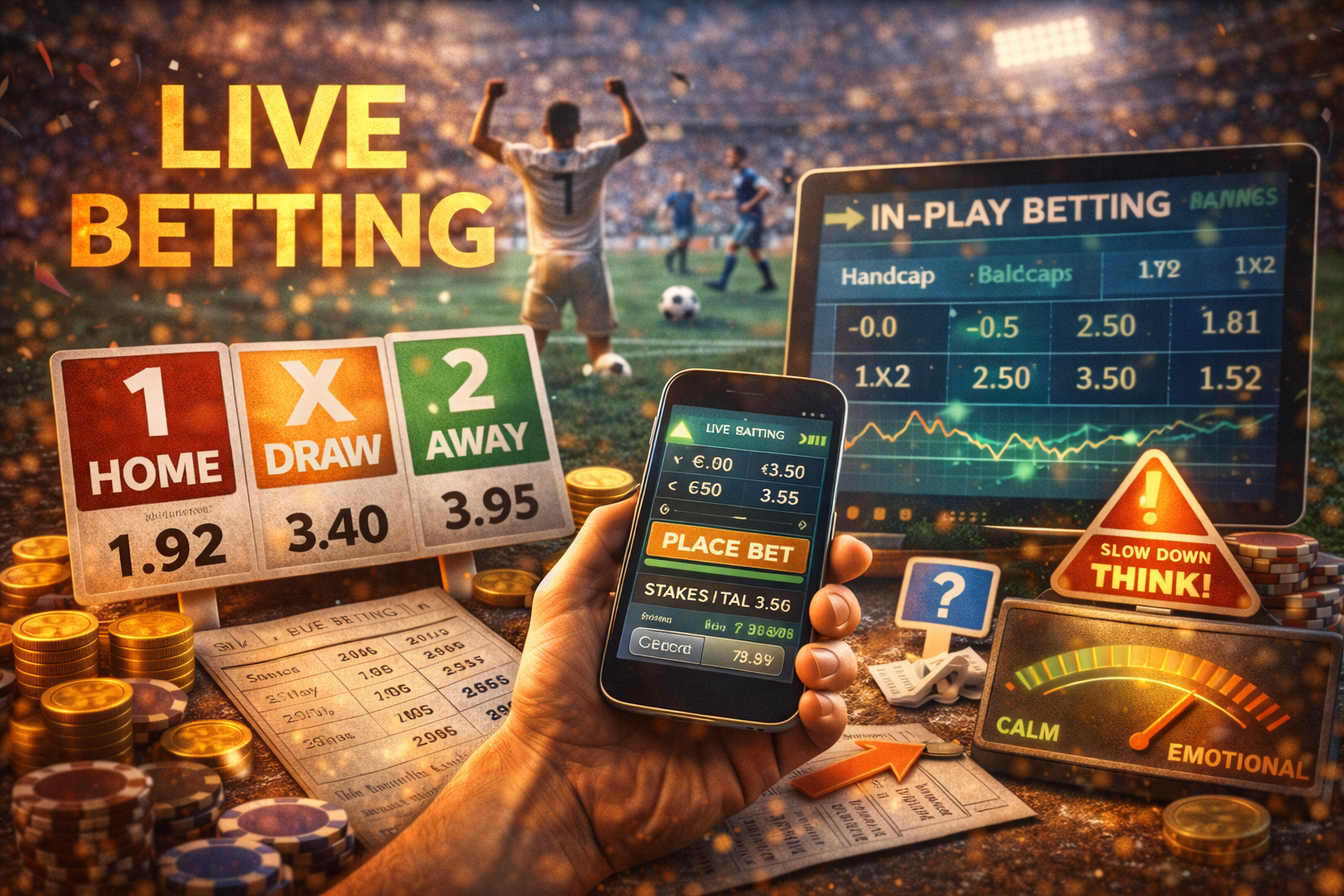 Cược trực tiếp trong trận bóng đá