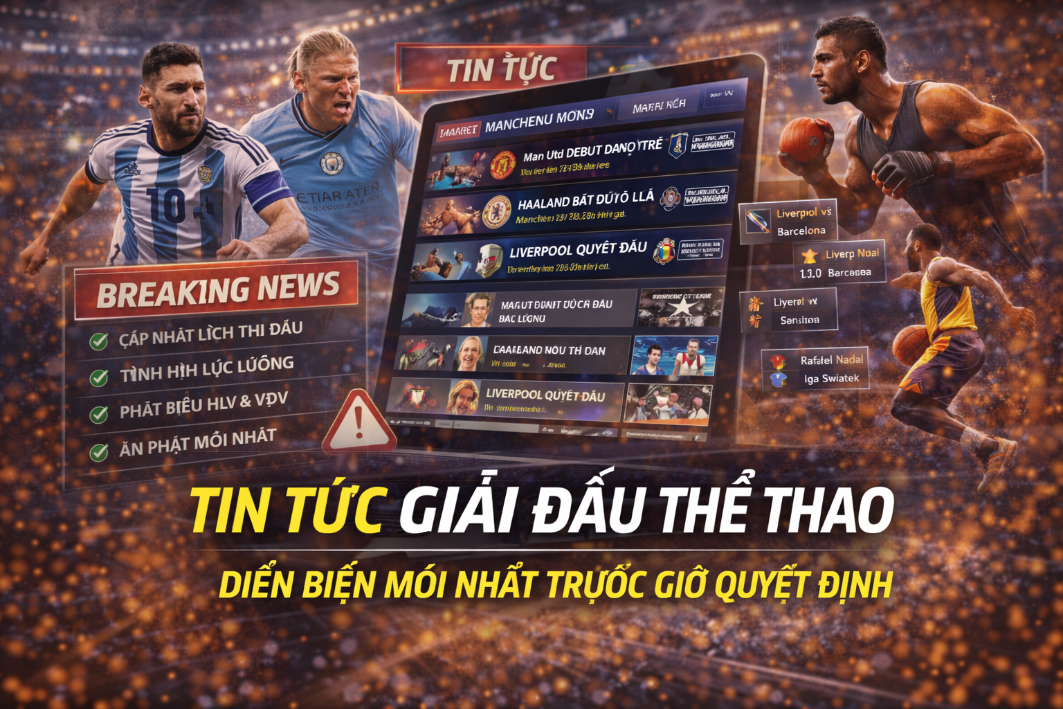 Cập nhật nóng giải đấu thể thao