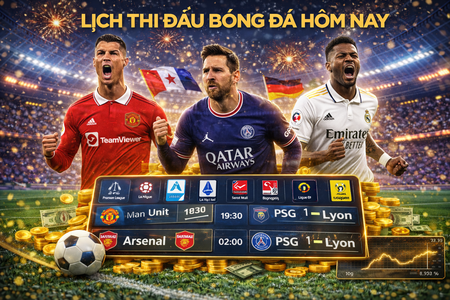 Lịch thi đấu bóng đá hôm nay