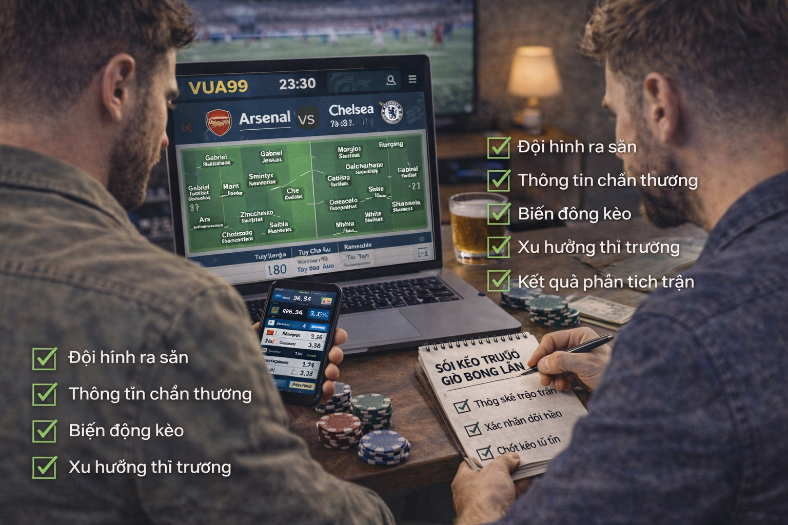 soi kèo Arsenal vs Chelsea